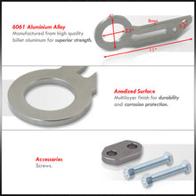 Load image into Gallery viewer, JDM Sport Universal Rear Tow Hook Kit Gun Metal
