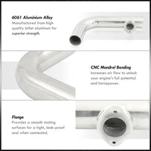 Load image into Gallery viewer, 2.5 inch 90 Degree pipe with Type-S / Type-RS Flange Chrome