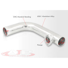 Load image into Gallery viewer, 2.5 inch 90 Degree pipe with Type-S / Type-RS Flange Chrome