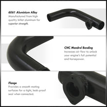 Load image into Gallery viewer, 2.5 inch 90 Degree pipe with Type-S / Type-RS Flange Black