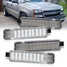 Load image into Gallery viewer, Chevrolet Silverado 1999-2006 / C/K 1997-2000 / Suburban Tahoe 1995-2006 / Cadillac Escalade 1999-2006 / GMC Sierra 1999-2006 / Yukon XL 1995-2006 / Hummer H2 2003-2009 4-Piece Left & Right Interior White SMD LED Door Courtesy Lights Clear Lens