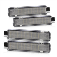 Load image into Gallery viewer, Chevrolet Silverado 1999-2006 / C/K 1997-2000 / Suburban Tahoe 1995-2006 / Cadillac Escalade 1999-2006 / GMC Sierra 1999-2006 / Yukon XL 1995-2006 / Hummer H2 2003-2009 4-Piece Left & Right Interior White SMD LED Door Courtesy Lights Clear Lens