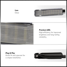 Load image into Gallery viewer, Chevrolet Silverado 1999-2006 / C/K 1997-2000 / Suburban Tahoe 1995-2006 / Cadillac Escalade 1999-2006 / GMC Sierra 1999-2006 / Yukon XL 1995-2006 / Hummer H2 2003-2009 4-Piece Left & Right Interior White SMD LED Door Courtesy Lights Clear Lens