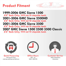 Load image into Gallery viewer, Chevrolet Silverado 1999-2006 / GMC Sierra 1999-2006 Side Bed Rail Caps Protector Cover Black (6'6" Bed Only Without Stake Pocket Holes)