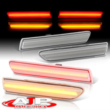 Load image into Gallery viewer, Acura TL 2004-2008 4 Piece Front Amber & Rear Red LED Side Marker Lights Clear Len (Not Compatible On Type-S Models)