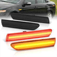 Load image into Gallery viewer, Acura TL 2004-2008 4 Piece Front Amber & Rear Red LED Side Marker Lights Smoke Len (Not Compatible On Type-S Models)