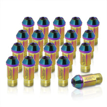 Load image into Gallery viewer, JDM Sport 12mm x 1.5" Heavy Duty Track Lug Nut Bolts w/ Lock Neo Chrome (20 Piece)