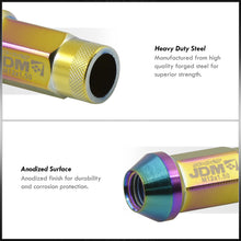 Load image into Gallery viewer, JDM Sport 12mm x 1.5" Heavy Duty Track Lug Nut Bolts w/ Lock Neo Chrome (20 Piece)