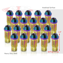 Load image into Gallery viewer, JDM Sport 12mm x 1.5" Heavy Duty Track Lug Nut Bolts w/ Lock Neo Chrome (20 Piece)