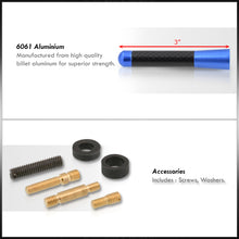 Load image into Gallery viewer, Universal 3" Car Antenna Carbon Fiber / Blue