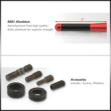 Load image into Gallery viewer, Universal 3" Car Antenna Carbon Fiber / Red