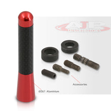 Load image into Gallery viewer, Universal 3" Car Antenna Carbon Fiber / Red