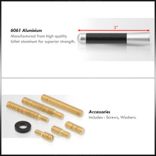 Load image into Gallery viewer, Universal 3" Car Antenna Carbon Fiber / Silver