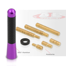 Load image into Gallery viewer, Universal 3" Car Antenna Carbon Fiber / Purple