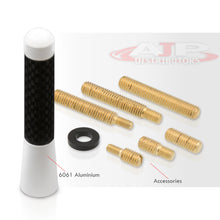 Load image into Gallery viewer, Universal 3" Car Antenna Carbon Fiber / White