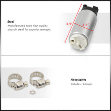 Load image into Gallery viewer, AJP Distributors Universal Gasoline Upgrade High Flow Pressure PSI Electronic Electrical Fuel Pump Injection EFI Intake External Inline Tank Steel Assembly Kit 255 LPH Engine Motor