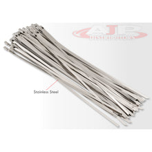 Load image into Gallery viewer, (100 Pack) 12" Zip Ties Stainless Steel Chrome