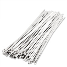 Load image into Gallery viewer, (100 Pack) 12&quot; Zip Ties Stainless Steel White
