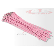 Load image into Gallery viewer, (100 Pack) 12&quot; Zip Ties Stainless Steel Pink
