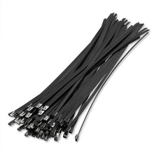 Load image into Gallery viewer, (100 Pack) 12" Zip Ties Stainless Steel Black
