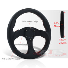 Load image into Gallery viewer, Universal 320mm Type-R Style Aluminum Steering Wheel Black Center with Red Stitching