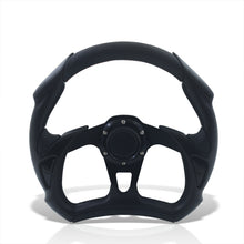 Load image into Gallery viewer, Universal 320mm Flat Bottom Style Aluminum Steering Wheel Black / Black