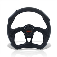 Load image into Gallery viewer, JDM Sport Universal 320mm Flat Bottom Style Aluminum Steering Wheel Black / Black