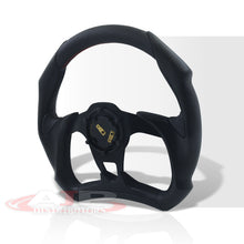 Load image into Gallery viewer, JDM Sport Universal 320mm Flat Bottom Style Aluminum Steering Wheel Black / Black