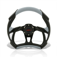 Load image into Gallery viewer, JDM Sport Universal 320mm Flat Bottom Style Aluminum Steering Wheel Black / Silver
