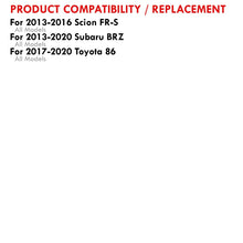 Load image into Gallery viewer, Toyota 86 FRS 2012-2020 / Subaru BRZ 2012-2020 Sequential LED Bar Tail Lights Black Housing Clear Len White Tube (Version 2)