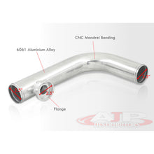 Load image into Gallery viewer, Universal 2.5 inch 90 Degree pipe with SQV / SSQV Flange Chrome