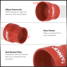 Load image into Gallery viewer, 2.0" to 2.75" Straight Reducer Silicone Coupler Red