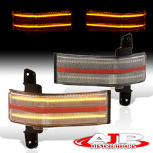 Load image into Gallery viewer, Chevrolet Silverado 1500 2014-2018 / 1500LD 2019 / 2500HD 3500HD 2015-2019 / GMC Sierra 1500 2014-2018 / 1500LD 2019 / 2500HD 3500HD 2015-2019 Front Amber Sequential LED Side Mirror Signal Marker Lights Clear Len