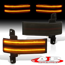 Load image into Gallery viewer, Chevrolet Silverado 1500 2014-2018 / 1500LD 2019 / 2500HD 3500HD 2015-2019 / GMC Sierra 1500 2014-2018 / 1500LD 2019 / 2500HD 3500HD 2015-2019 Front Amber Sequential LED Side Mirror Signal Marker Lights Smoke Len