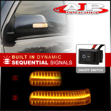Load image into Gallery viewer, Toyota 4Runner 2010-2013 / Highlander 2008-2013 / RAV4 2009-2012 / Sienna 2014-2020 / Tacoma 2012-2015 Front Amber Sequential LED Side Mirror Signal Marker Lights Clear Len