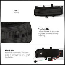 Load image into Gallery viewer, Toyota 4Runner 2010-2013 / Highlander 2008-2013 / RAV4 2009-2012 / Sienna 2014-2020 / Tacoma 2012-2015 Front Amber Sequential LED Side Mirror Signal Marker Lights Smoke Len