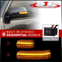 Load image into Gallery viewer, Toyota 4Runner 2010-2013 / Highlander 2008-2013 / RAV4 2009-2012 / Sienna 2014-2020 / Tacoma 2012-2015 Front Amber Sequential LED Side Mirror Signal Marker Lights Smoke Len