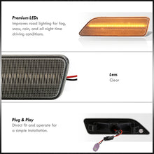 Load image into Gallery viewer, Mercedes Benz CLS500 CLS55 C219 2006-2006 / CLS550 CLS63 2007-2011 Front Amber LED Side Marker Lights Clear Len