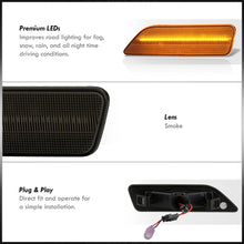 Load image into Gallery viewer, Mercedes Benz CLS500 CLS55 C219 2006-2006 / CLS550 CLS63 2007-2011 Front Amber LED Side Marker Lights Smoke Len