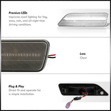 Load image into Gallery viewer, Mercedes Benz CLS500 CLS55 C219 2006-2006 / CLS550 CLS63 2007-2011 Front White LED Side Marker Lights Clear Len