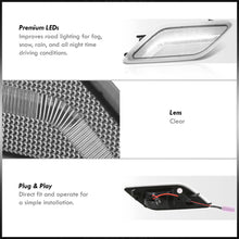 Load image into Gallery viewer, Mercedes Benz E-Class W212 C207 A207 E300 E350 E550 E63 AMG 2010-2013 Front White LED Side Marker Lights Clear Len