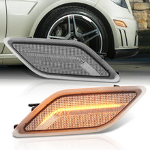Load image into Gallery viewer, Mercedes Benz E-Class W212 C207 A207 E300 E350 E550 E63 AMG 2010-2013 Front Amber LED Side Marker Lights Clear Len