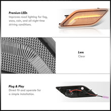 Load image into Gallery viewer, Mercedes Benz E-Class W212 C207 A207 E300 E350 E550 E63 AMG 2010-2013 Front Amber LED Side Marker Lights Clear Len