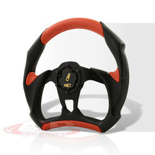 Load image into Gallery viewer, Universal 320mm Flat Bottom Style Aluminum Steering Wheel Black / Red