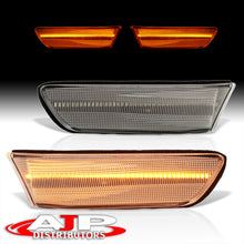Load image into Gallery viewer, Infiniti G35 Coupe 2003-2007 Front Amber LED Side Marker Lights Clear Len