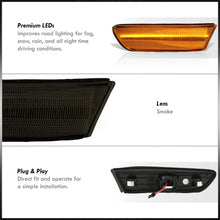 Load image into Gallery viewer, Infiniti G35 Coupe 2003-2007 Front Amber LED Side Marker Lights Smoke Len