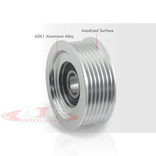 Load image into Gallery viewer, GM LS LSX LS1 LS2 LS3 LS6 5.3 6.0 6.2 Billet Aluminum Grooved Tensioner Pulley