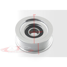 Load image into Gallery viewer, GM LS LSX LS1 LS2 LS3 LS6 5.3 6.0 6.2 Billet Aluminum Grooved Tensioner Pulley