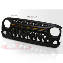 Load image into Gallery viewer, Jeep Wrangler JK 2007-2018 Front Grille Black with Amber LED DRL Running Lights