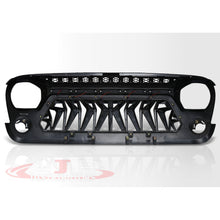 Load image into Gallery viewer, Jeep Wrangler JK 2007-2018 Front Grille Black with Amber LED DRL Running Lights